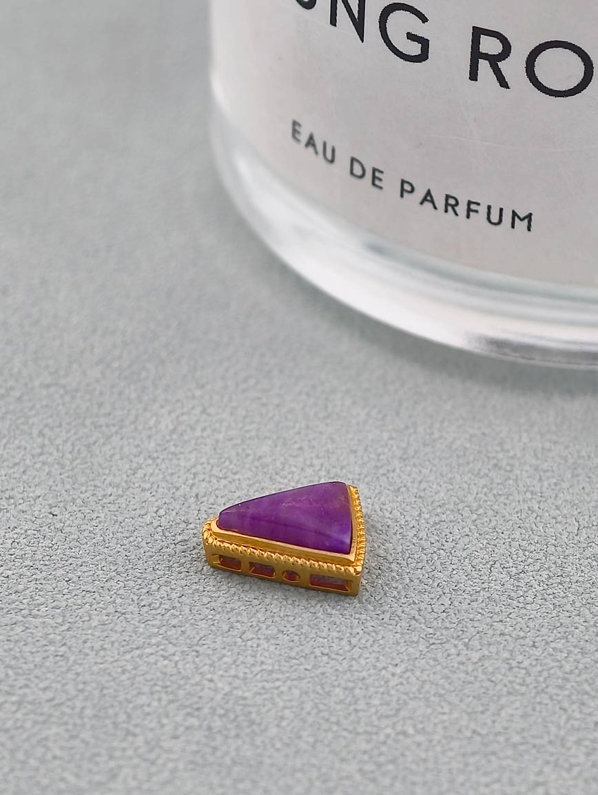 18K Gold Natural Sugilite Unique Style DIY Accessory image