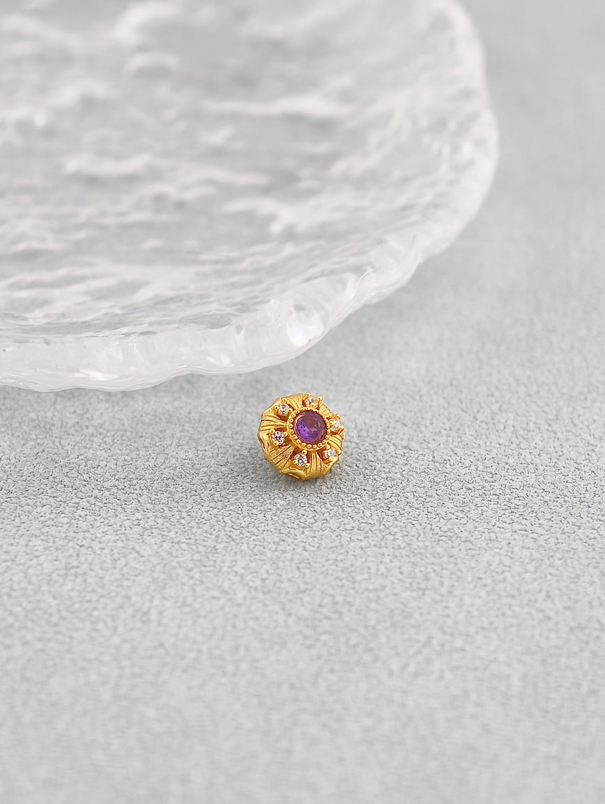 Natural Amethyst Sterling Silver DIY Accessory image