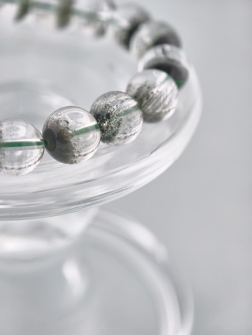 Brazilian Natural Green Phantom Treasure Basin Bracelet image