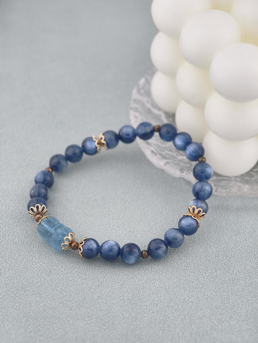 Natural Kyanite and Aquamarine Bracelet image