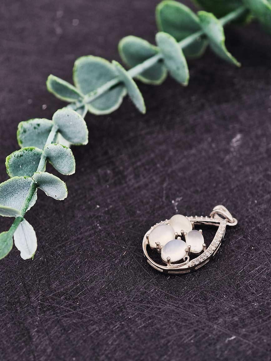 Natural Moonstone Sterling Silver Pendant image