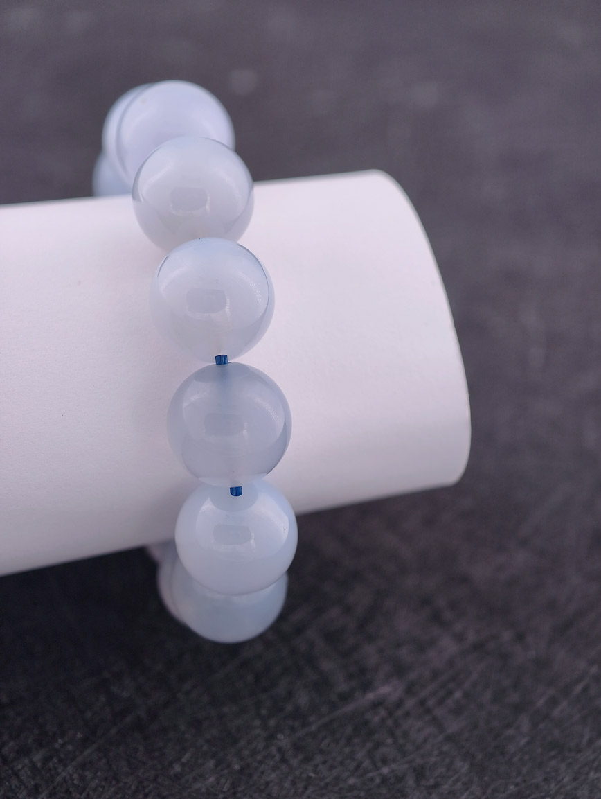Natural Blue Chalcedony Bracelet image