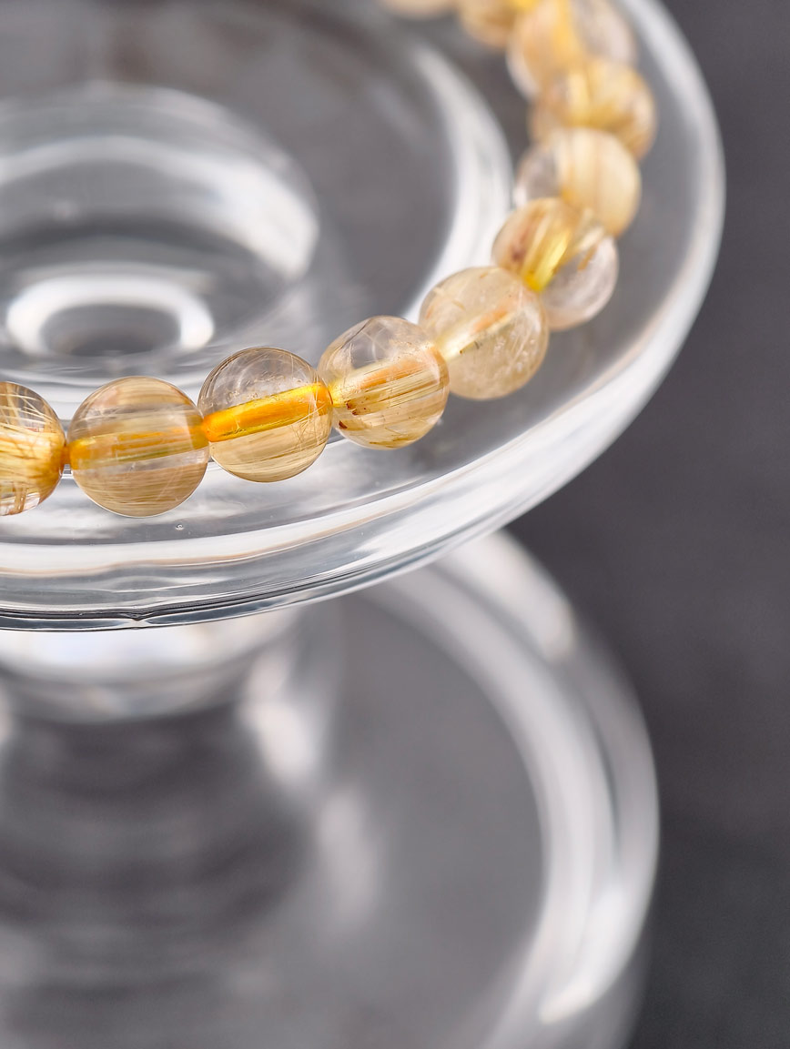 Natural Brazilian Rutilated Quartz Bracelet image