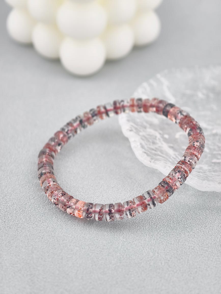 Natural Abacus Bead Super Seven Bracelet image