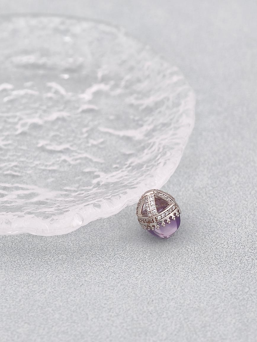 Natural Amethyst Sugar Tower Pendant image