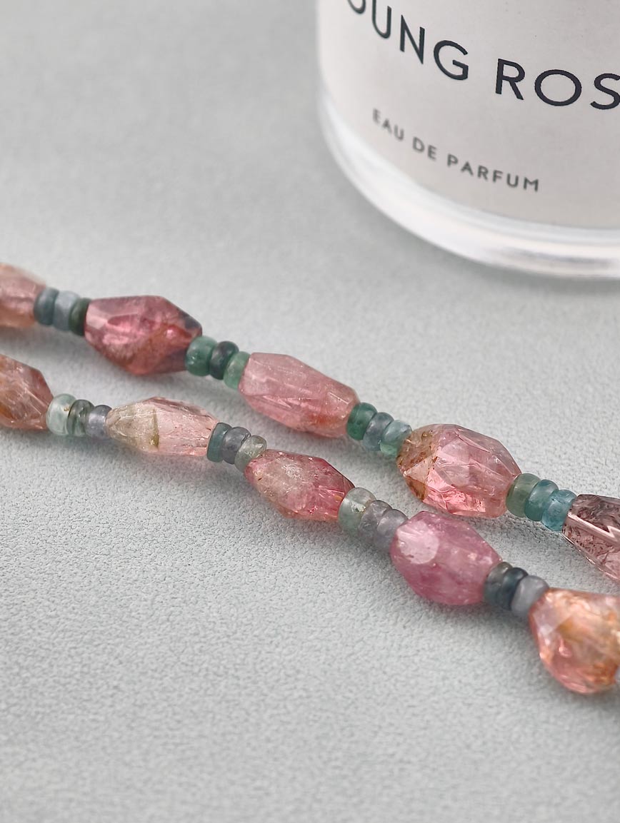 Natural Watermelon Tourmaline Necklace image
