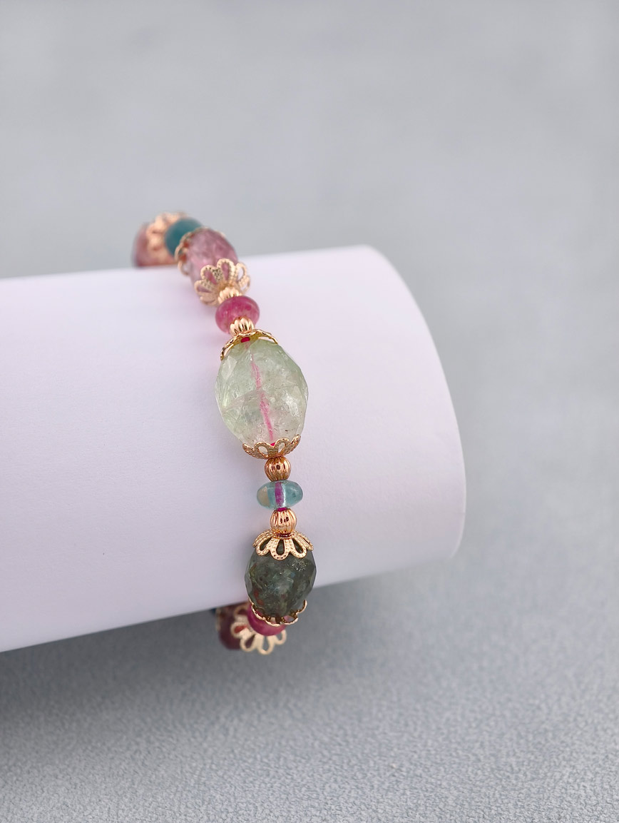 Natural Tourmaline Delicate Style Bracelet image
