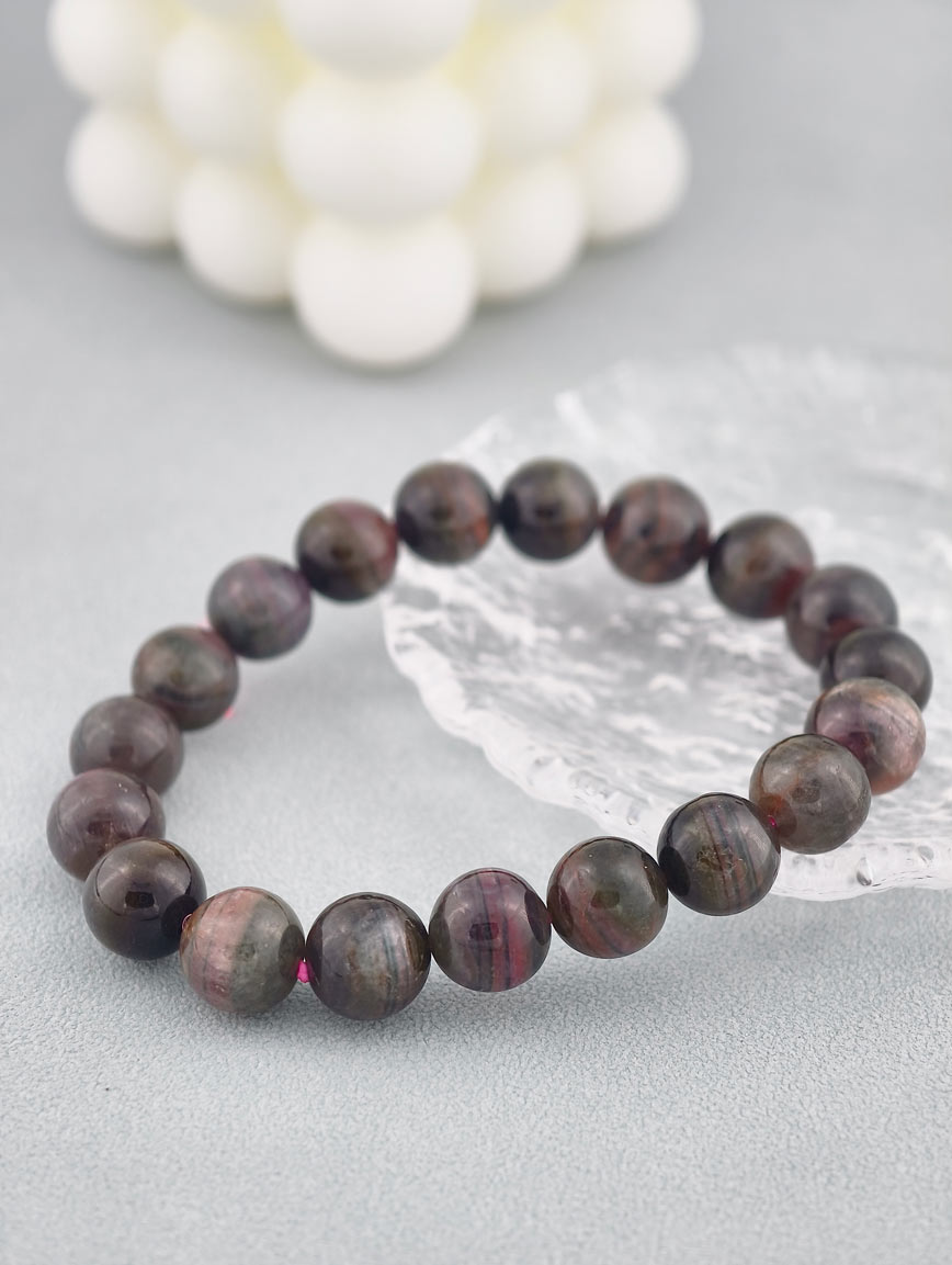 Natural Layered Watermelon Tourmaline Bracelet image