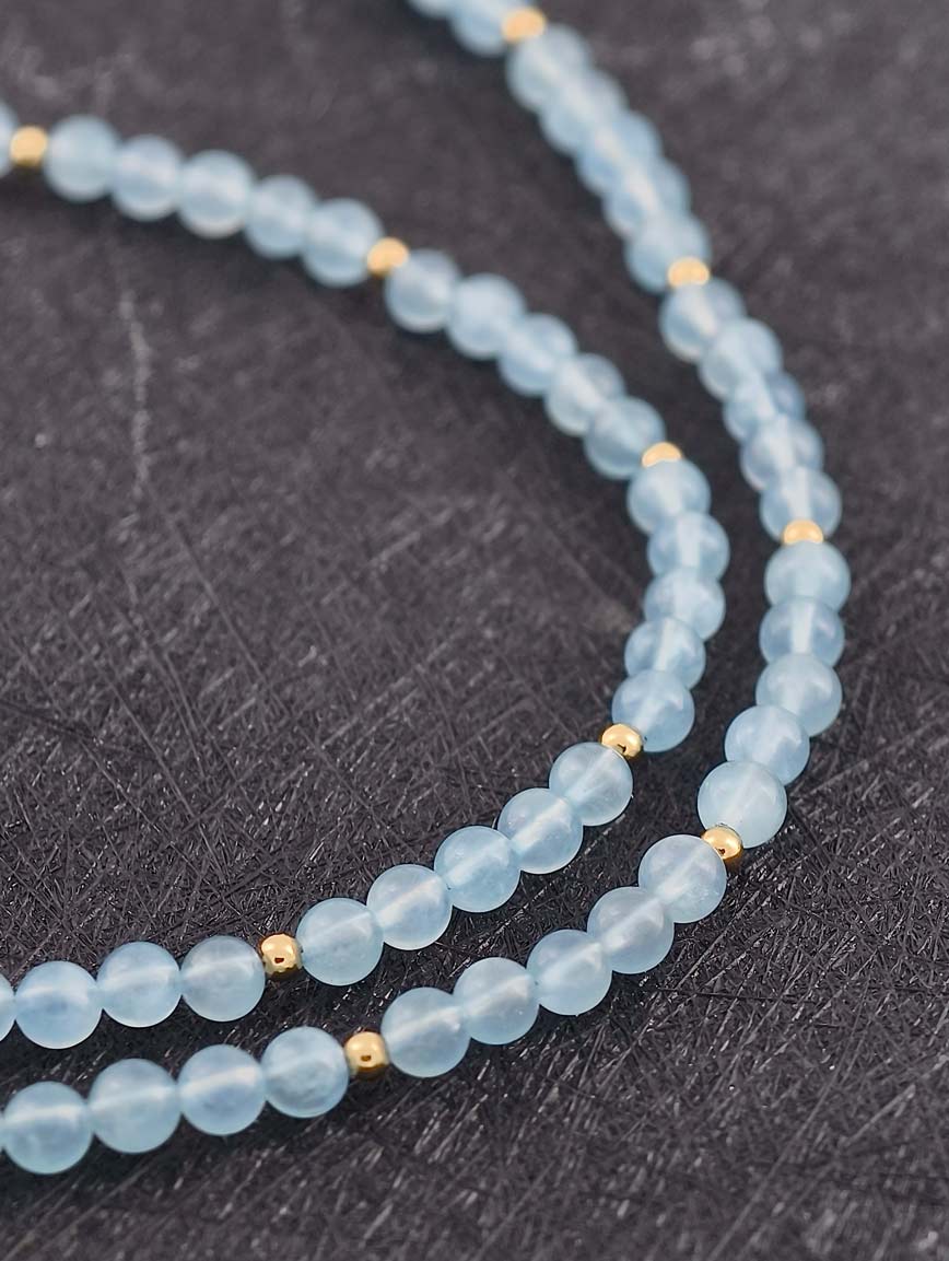 Natural Aquamarine Exquisite Style Necklace image