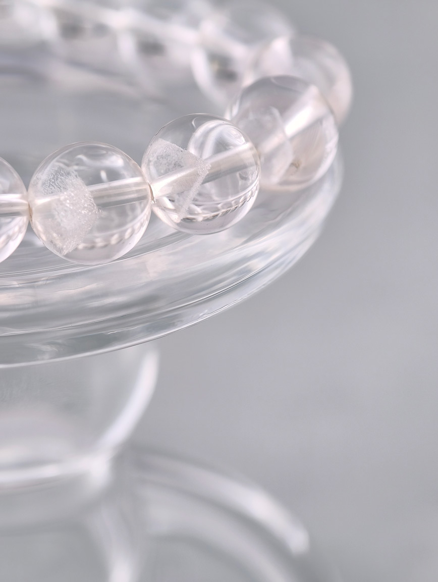 Natural White Phantom Pyramid Bracelet image