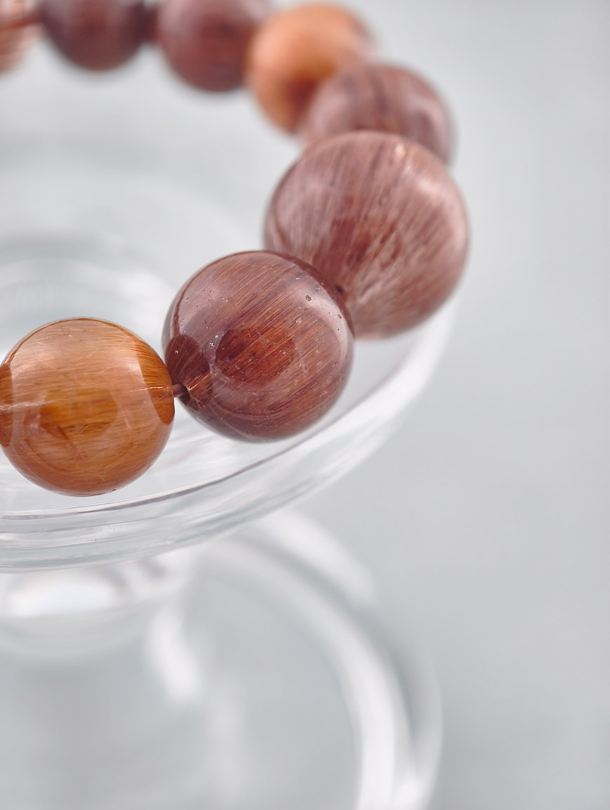 Collectible Gradient Copper Rutilated Quartz Bracelet image