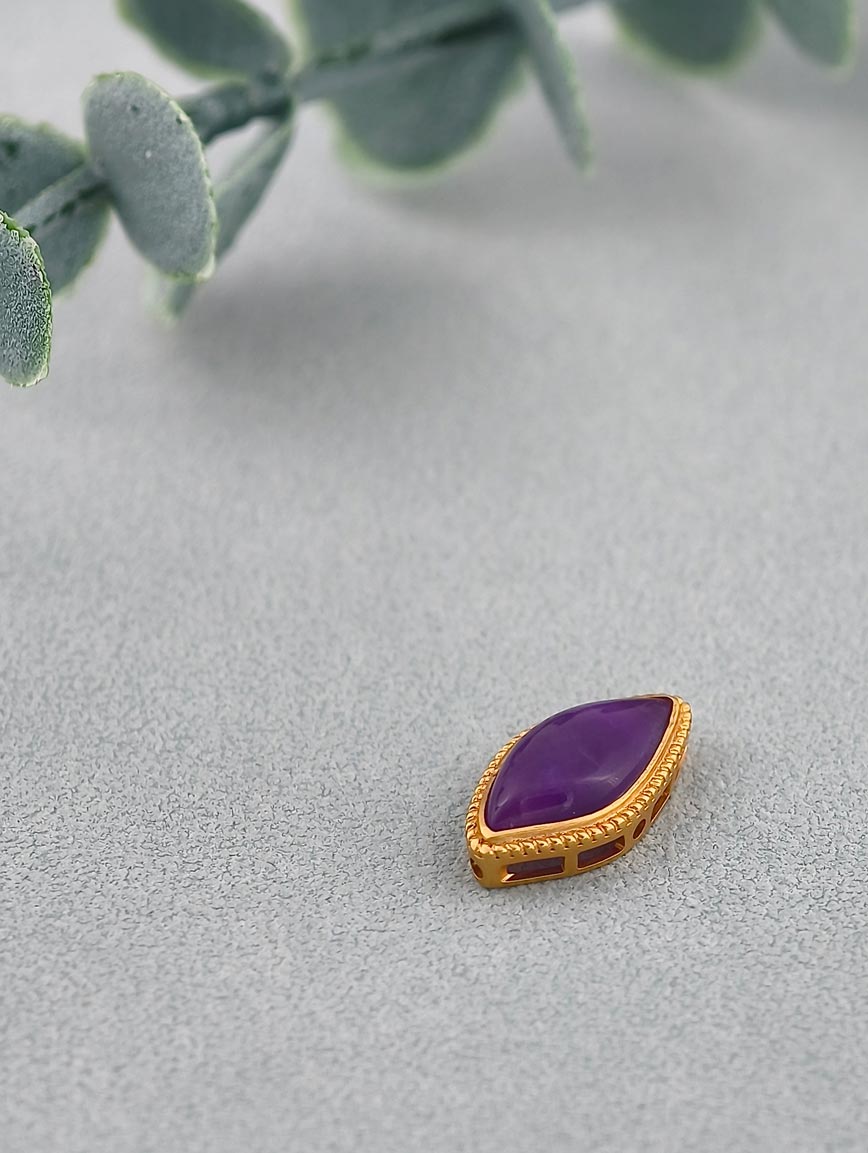 18K Gold Inlaid Natural Sugilite Unique Style DIY Accessory image