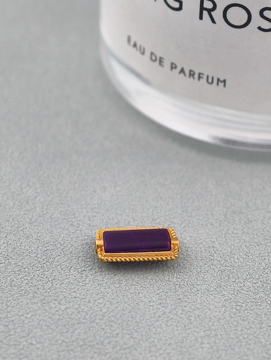 18K Gold Inlaid Mysterious Purple Sugilite DIY Accessory image