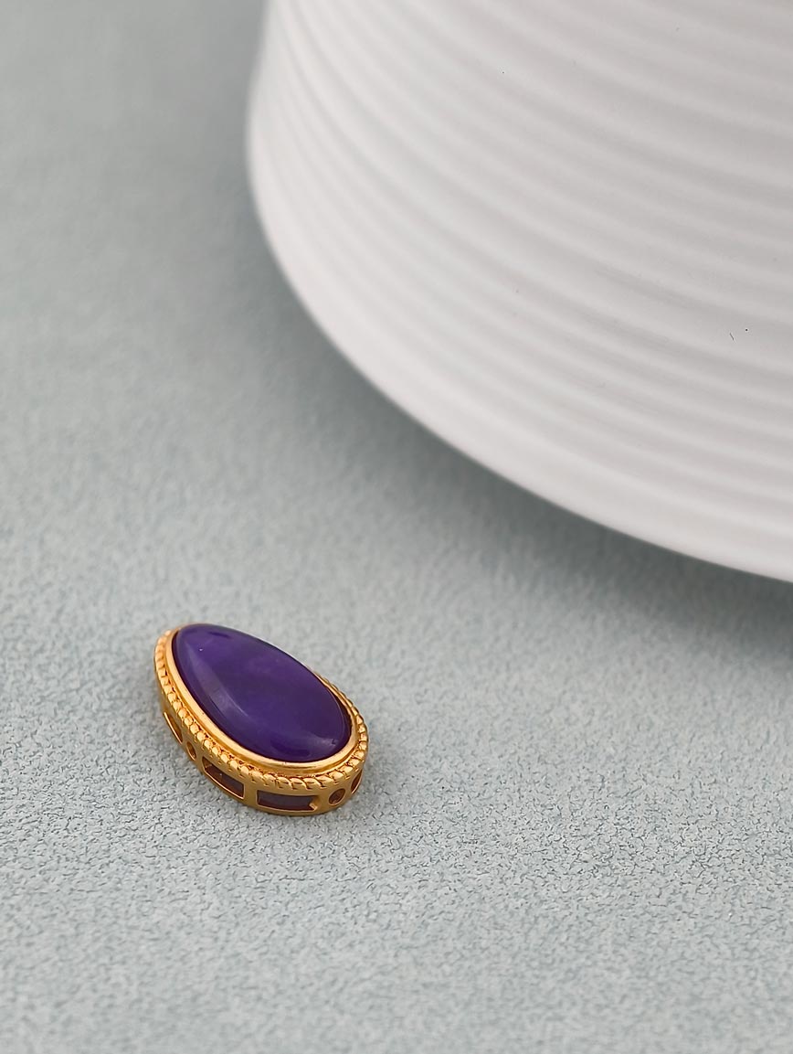 18K Gold Inlaid Sugilite DIY Accessory image