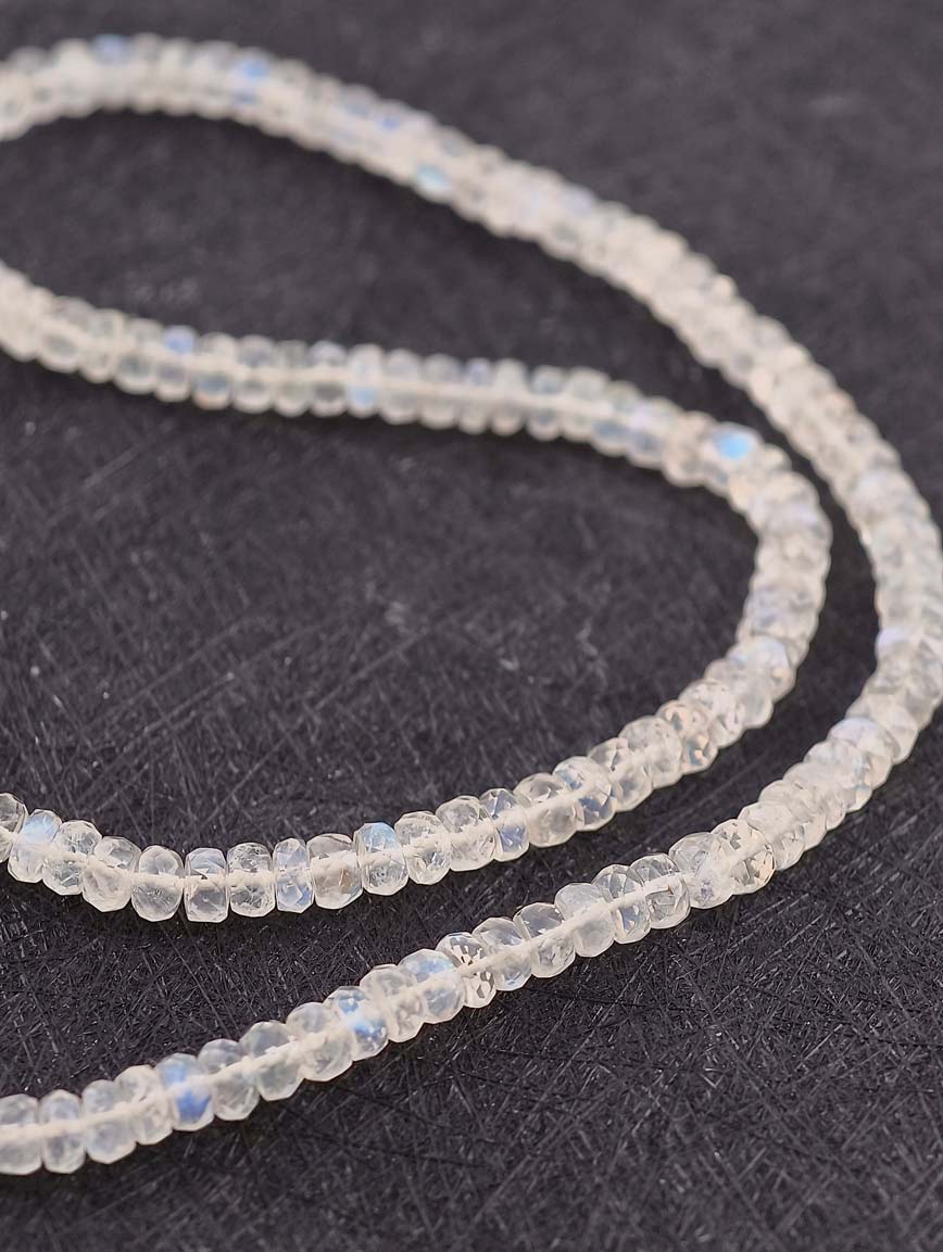 Abacus Bead Gradient Blue Moonstone Necklace image
