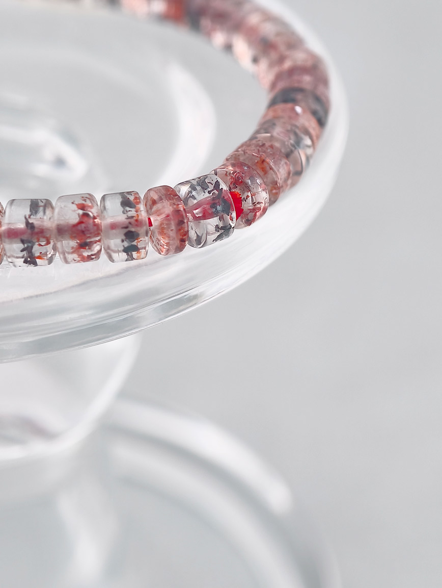 Natural Abacus Bead Super Seven Bracelet image