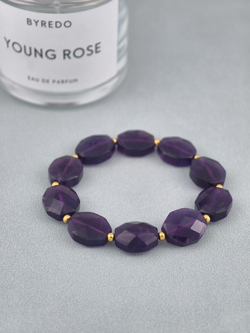 Natural Amethyst Delicate Style Bracelet image