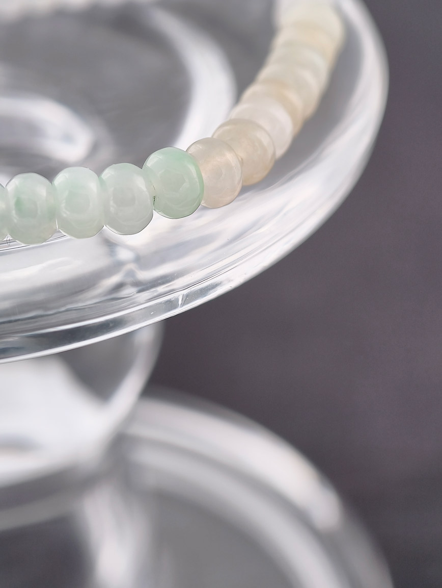 Natural Abacus Bead Jadeite Bracelet image