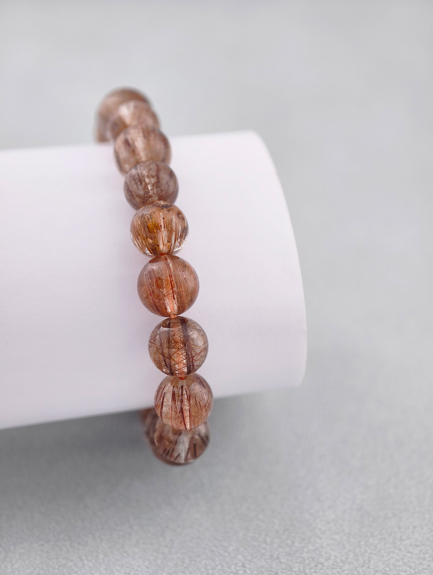 Natural Brazilian Copper Rutilated Quartz Energy Bracelet image
