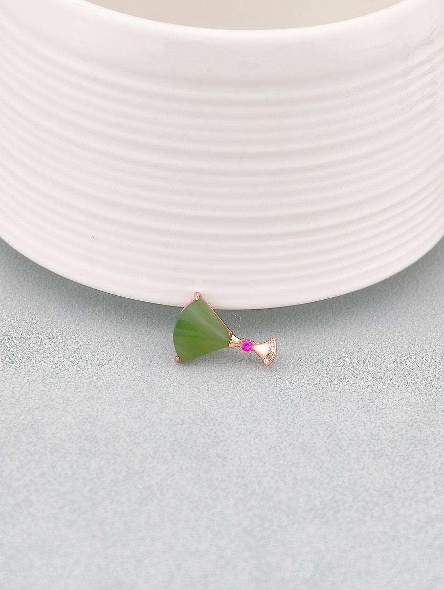 Natural Fan-shaped Jasper Pendant image