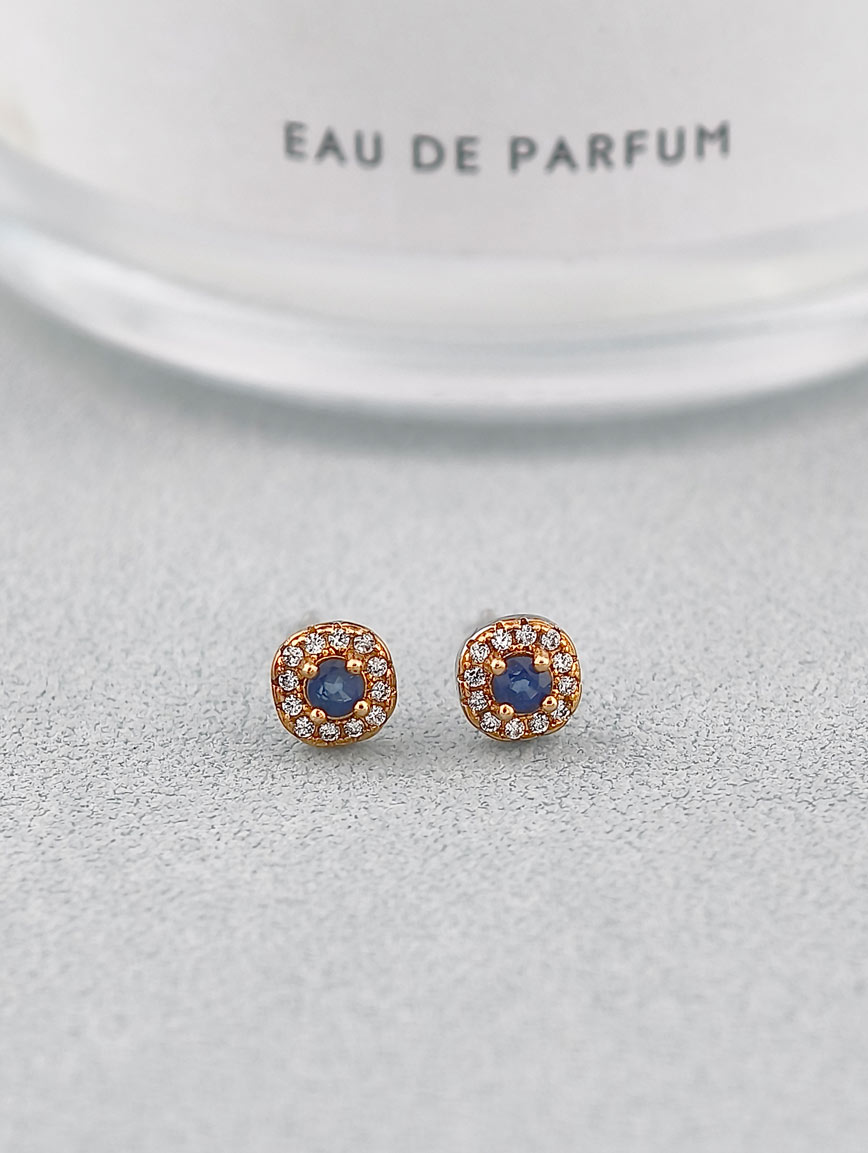 Natural Sapphire Exquisite Style Sterling Silver Earrings image