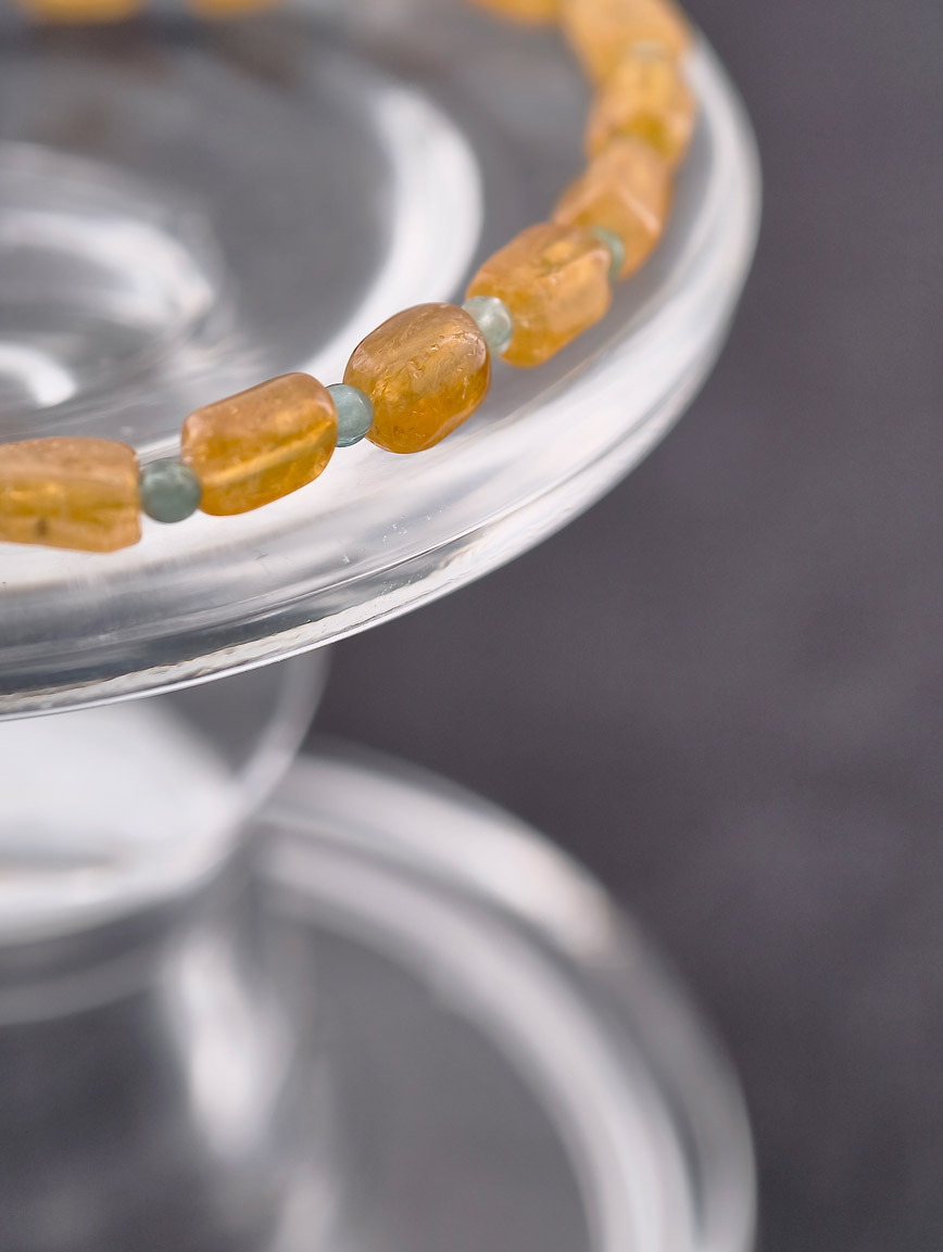 Natural Yellow Tourmaline and Blue Tourmaline Bracelet image