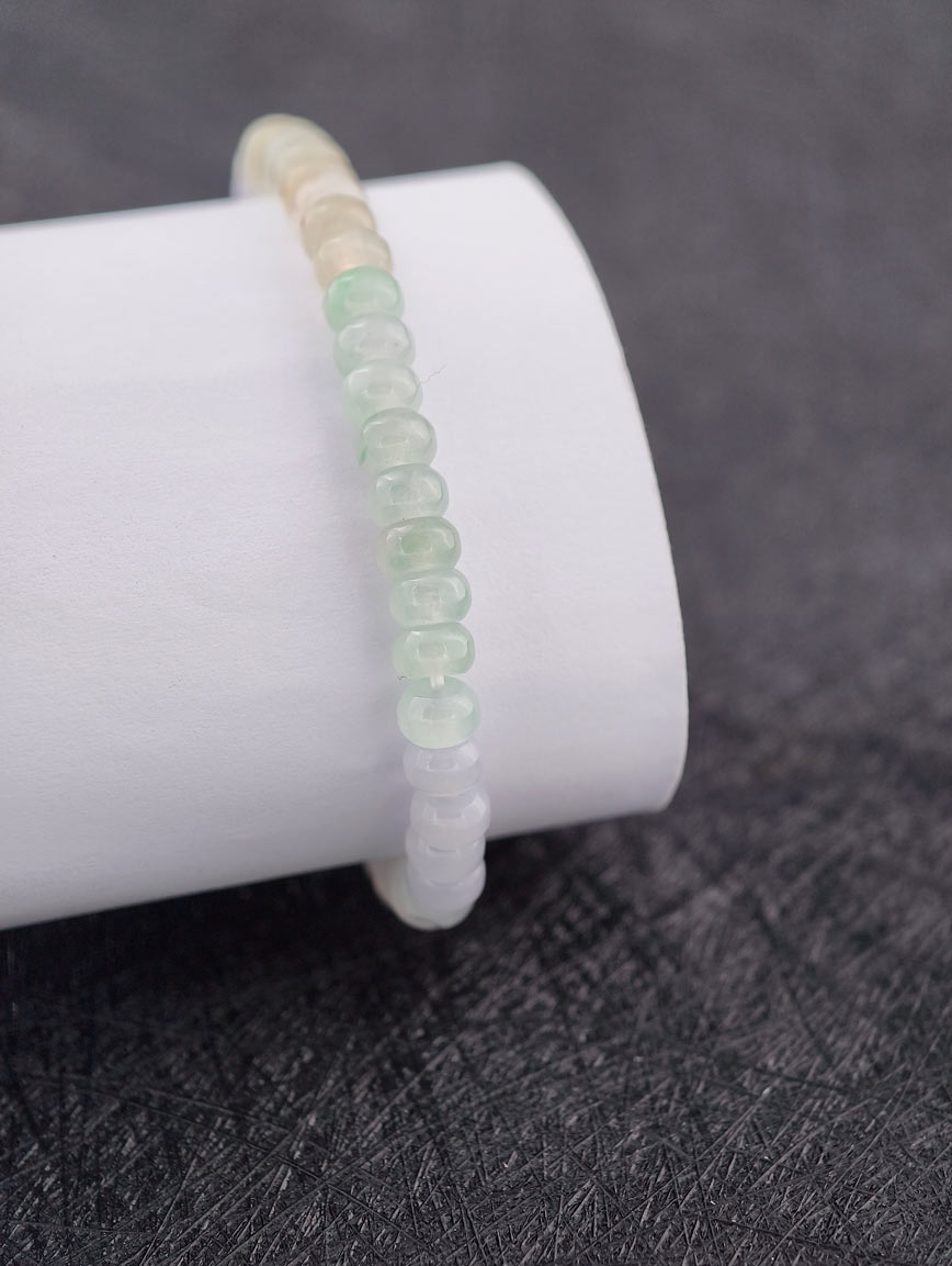Natural Abacus Bead Jadeite Bracelet image