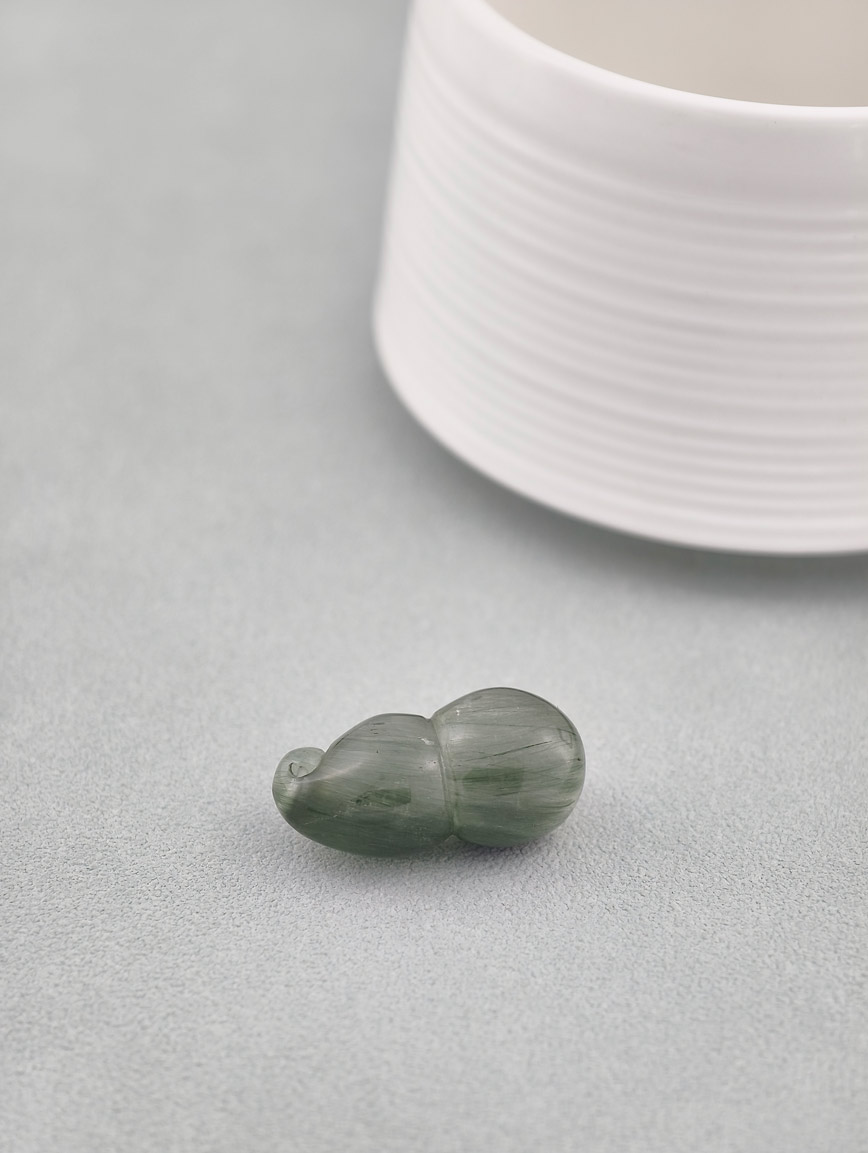 Natural Green Rutilated Quartz Gourd DIY Accessory image