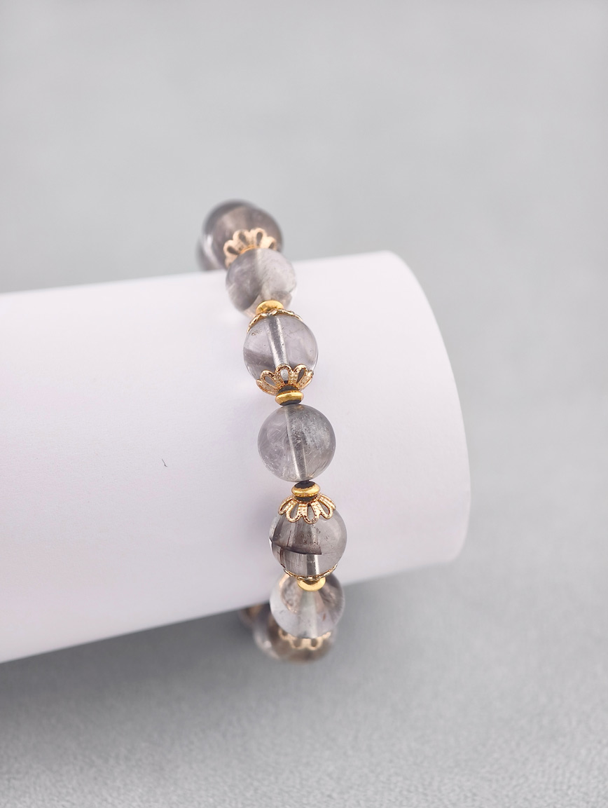Natural Silver Rutilated Quartz Exquisite Style Bracelet image