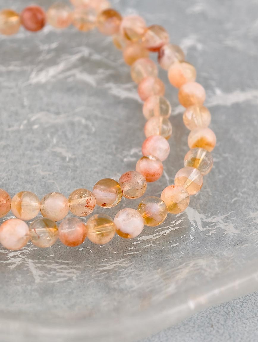 Natural Yellow Koi Three-Wrap Bracelet image