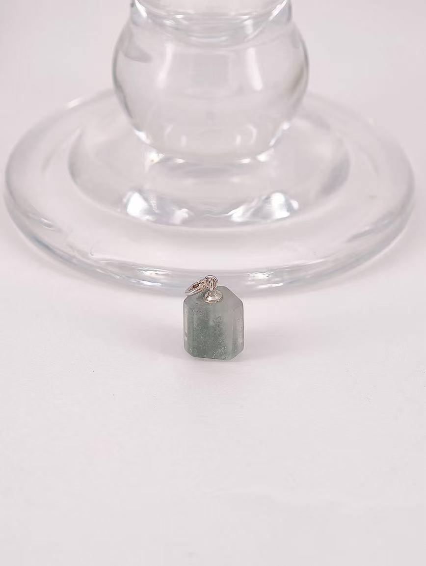 Natural Green Phantom Crystal Pendant image