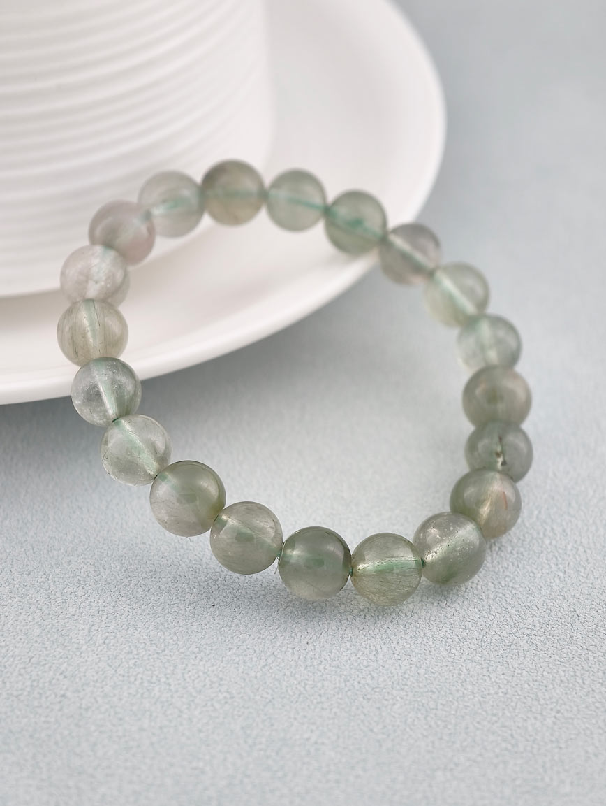 High Quality Green Rutilated Quartz Bracelet image