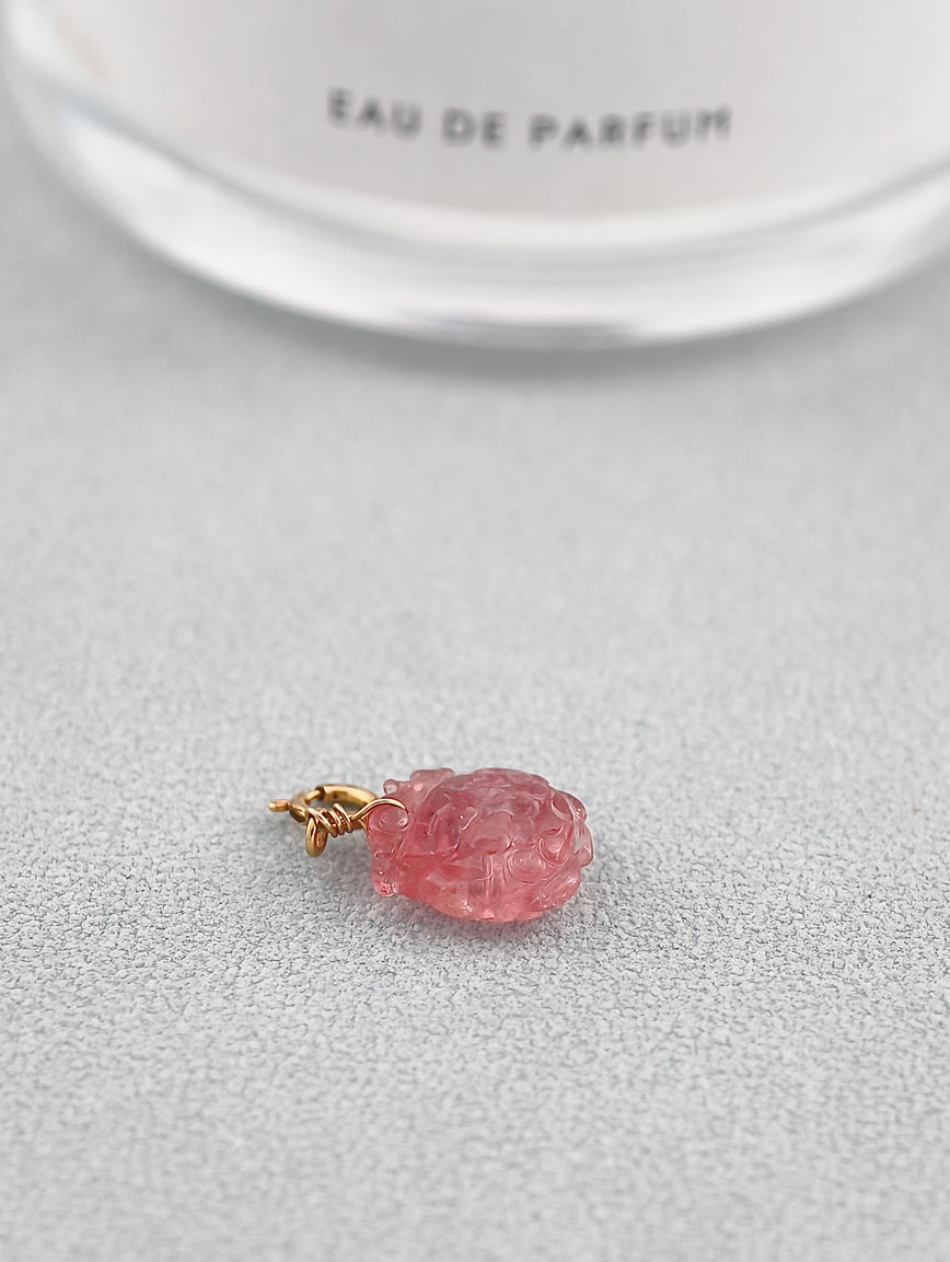 Natural Tourmaline Lucky Dragon Fish DIY Accessory image