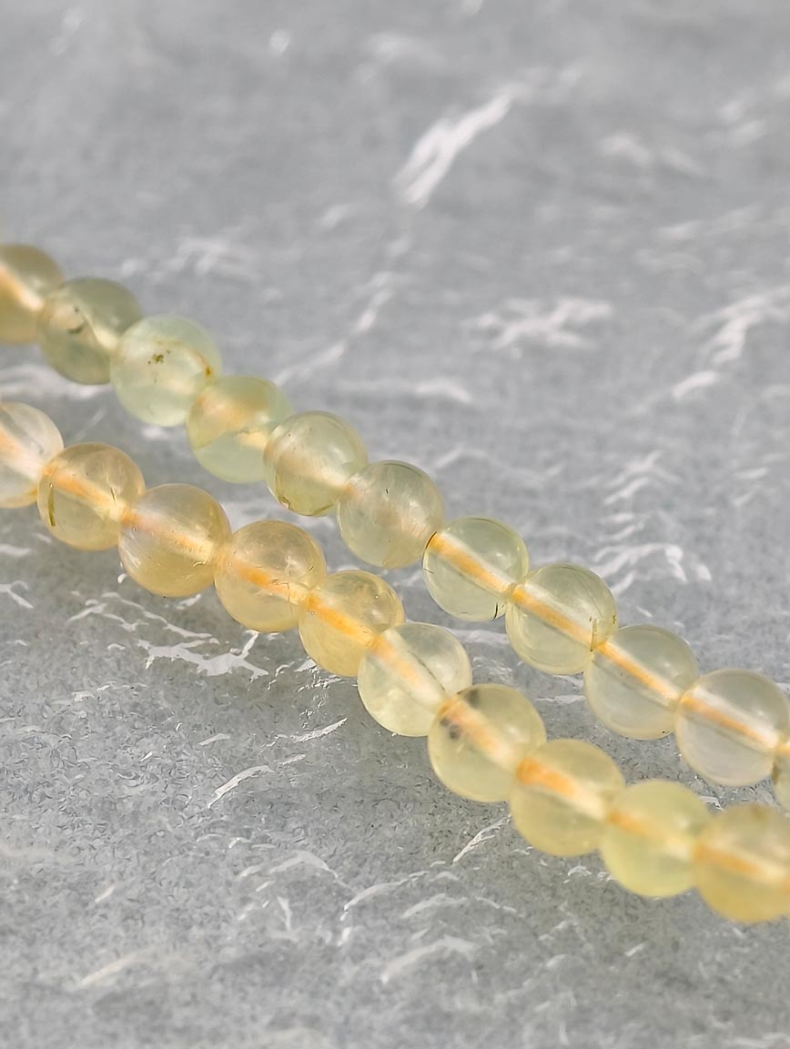 Natural Golden Prehnite Three-Wrap Bracelet image