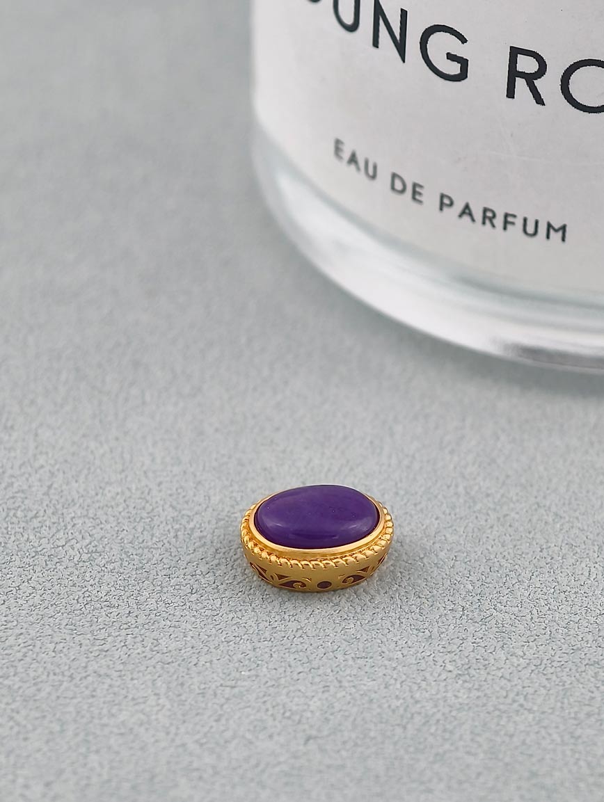 18K Gold Natural Sugilite Simple Style DIY Accessory image