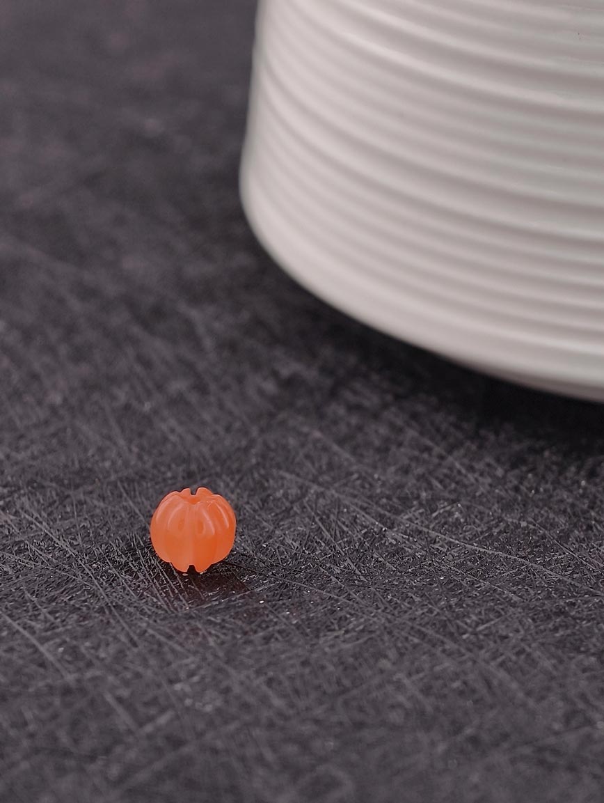 Natural South Red Agate Pumpkin Bead DIY Accessory image