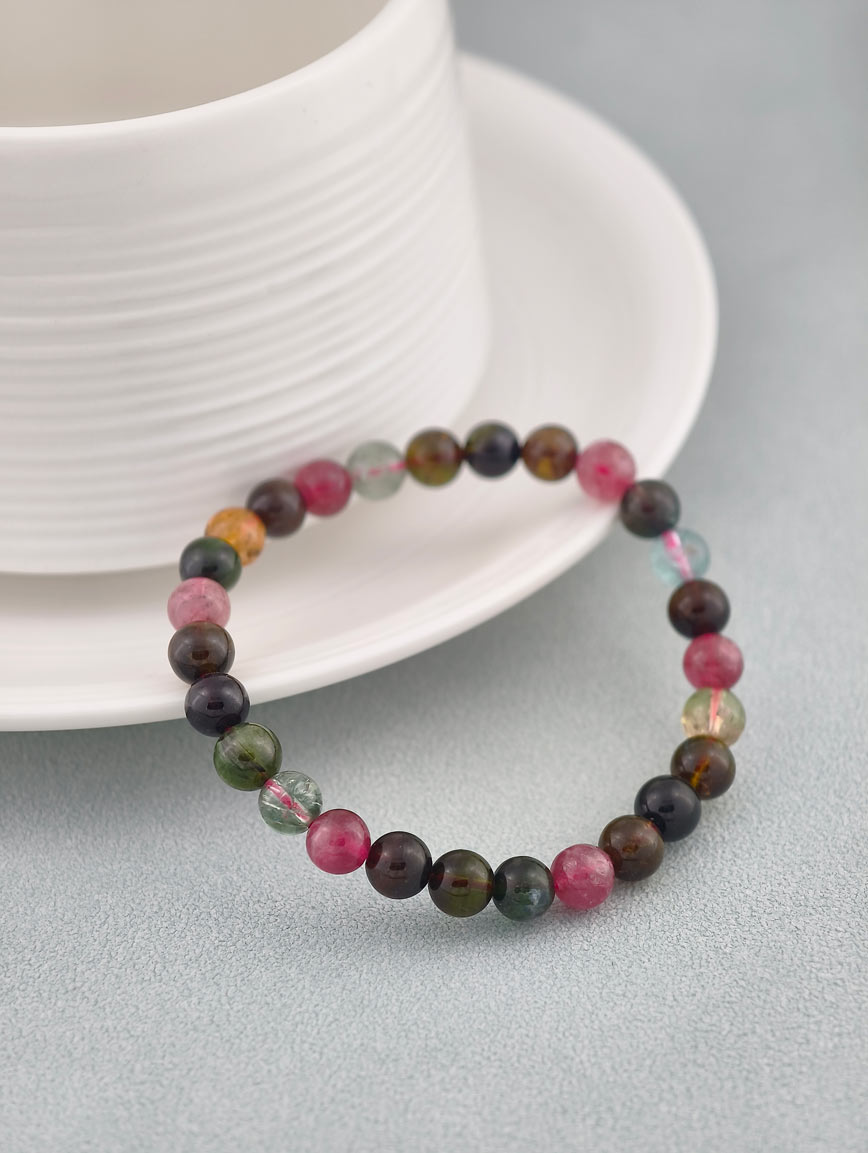 Natural Rainbow Tourmaline Energy Bracelet image