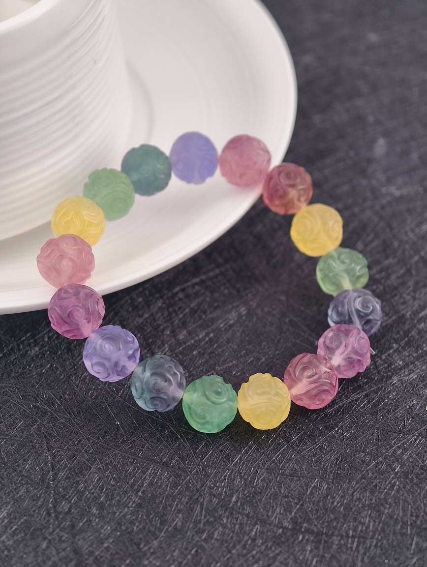 Natural Fluorite Simple Style Bracelet image