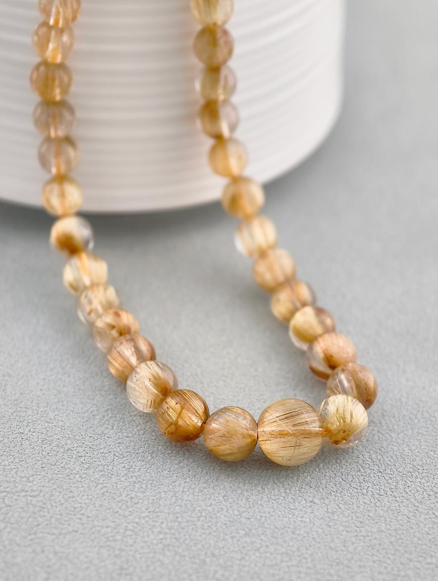 Natural Cat's Eye Rutilated Quartz Necklace image