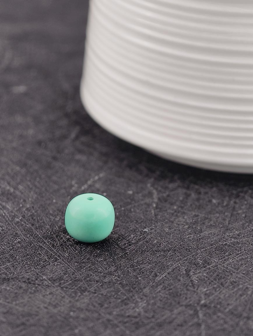 Turquoise Vintage Drum Bead DIY Accessory image