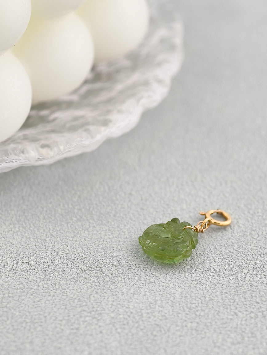 Natural Tourmaline Lucky Dragon Fish DIY Accessory image