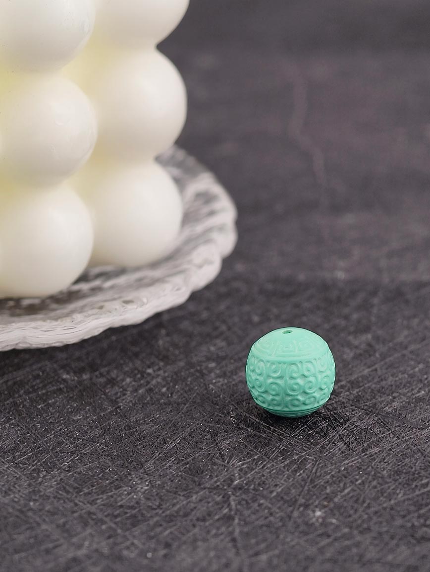 Natural Turquoise Ruyi Pattern Bead DIY Accessory image
