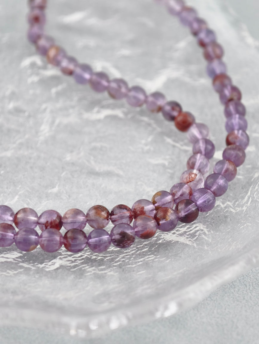 Natural Purple Koi Three-Wrap Bracelet image