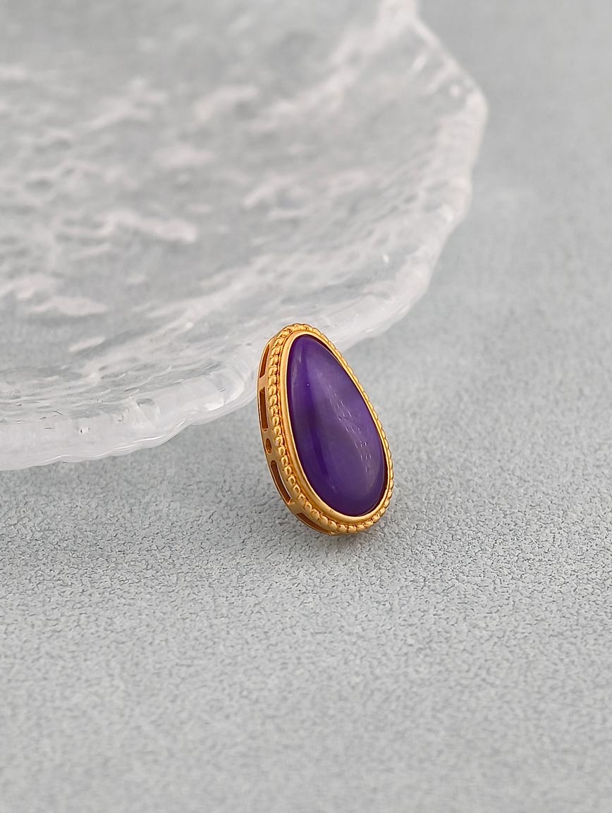 18K Gold Inlaid Sugilite DIY Accessory image