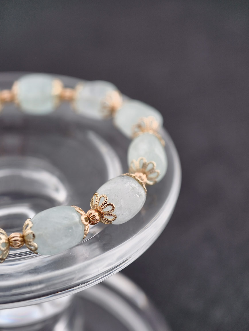 Natural Aquamarine Delicate Style Bracelet image