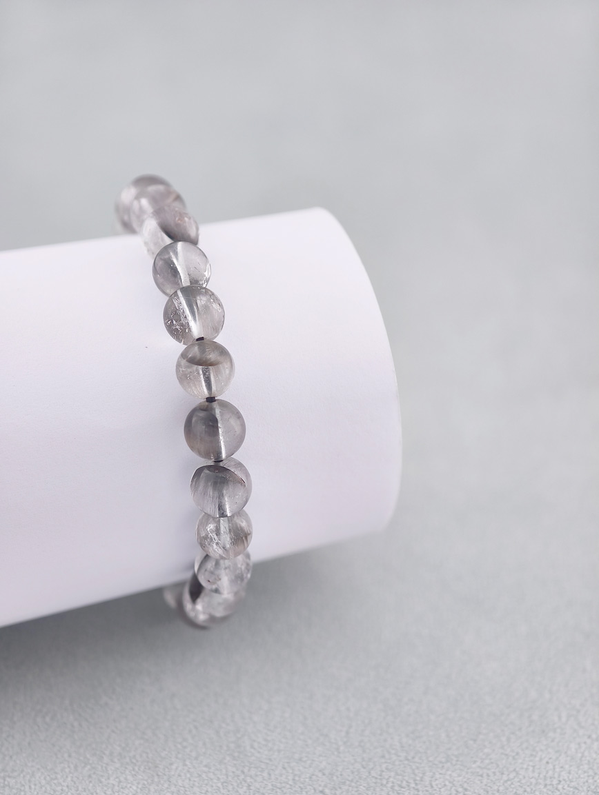 Natural Silver Rutilated Quartz Bracelet image