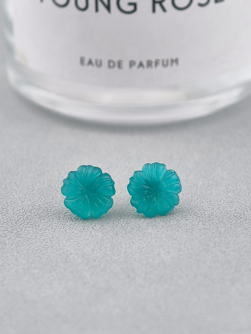 Natural Amazonite Sterling Silver Earrings image