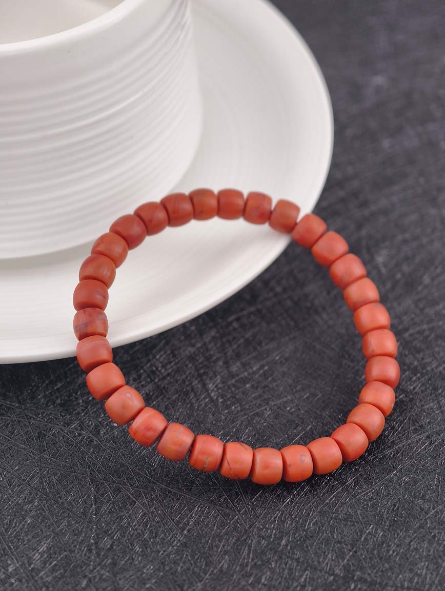 Natural South Red Agate Simple Style Bracelet image
