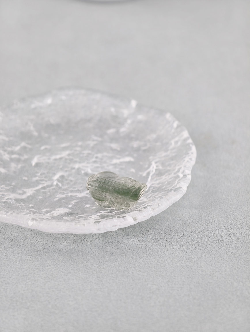 Natural Green Rutilated Quartz Pi Xiu DIY Accessory image