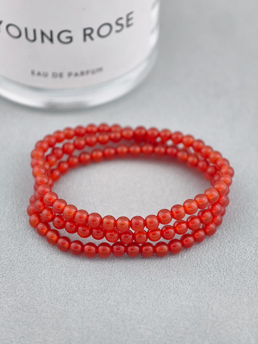 Natural Agate Three-Wrap Bracelet image